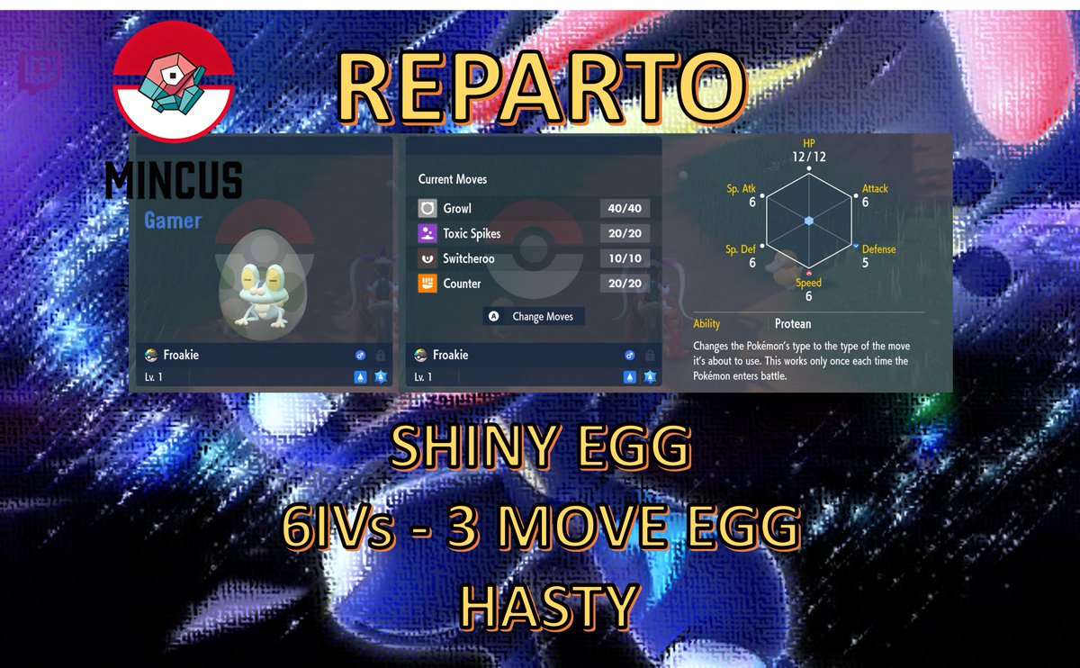 MincusGamer's tweet photo. REPARTO/REGALO - "SHINY EGG" FROAKIE
Método - Casería
Usando el código 1606-2015 y enlazándote con MincusGamer podrás obtener 1 o los que quieras
ATTE – MincusGamer
https://t.co/xWNzfhmt6r
#Pokemon #Greninja #PokemonEscarlataPurpura #shinyegg https://t.co/ZTQ3WKHM6L