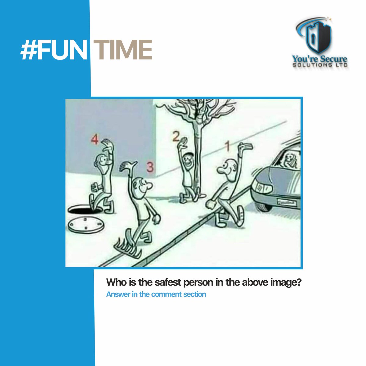 Can u guess the right answer?

Tag your colleague and check if they can answer this😉

#Guess #Funtime #securitysystems #securitycameras #securityservices #manpoweragency #securitypersonnel #apartmentsecurity #flatsecurity #safeguard #officesafety #security #securityservices