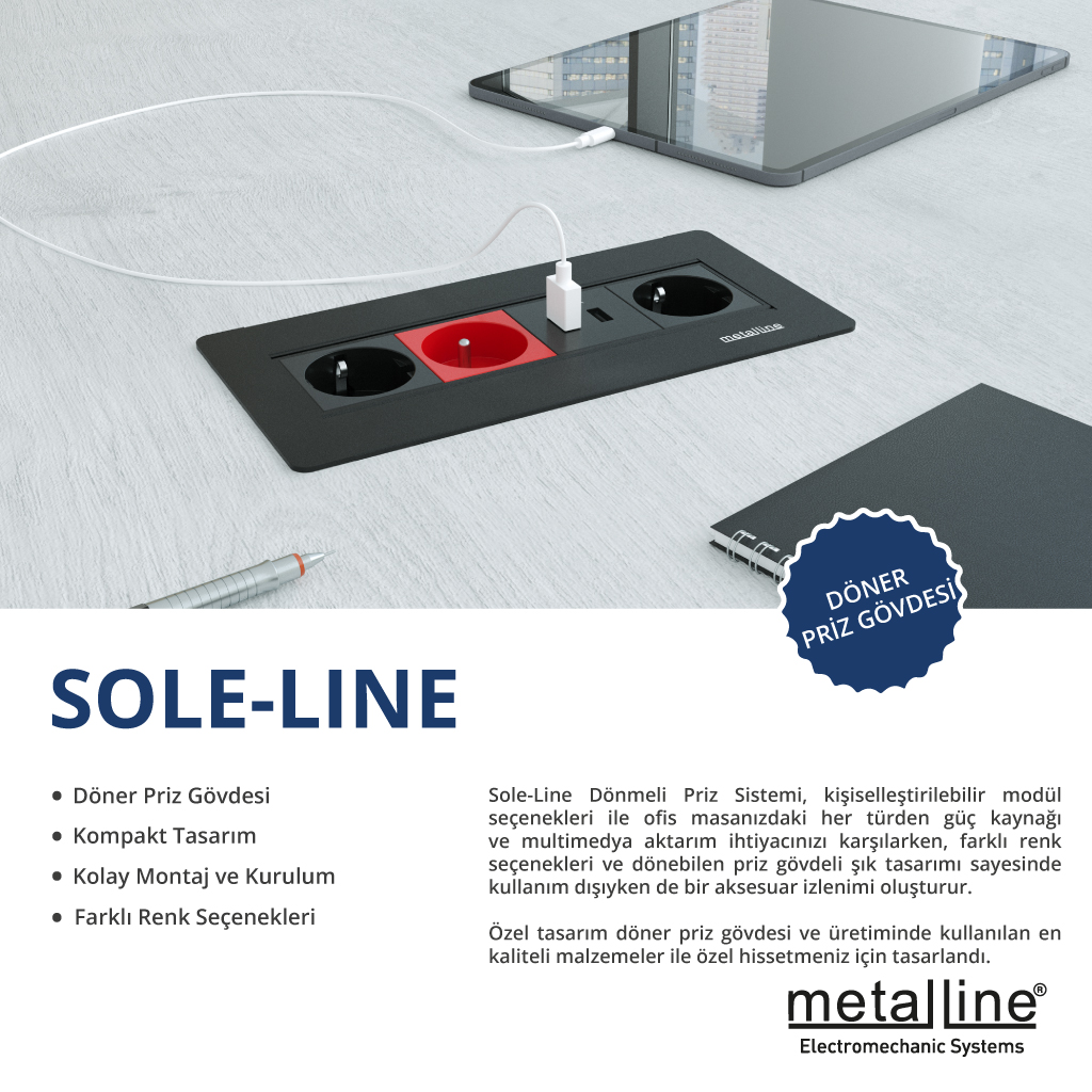Metallinecomtr's tweet photo. Sole-Line Modelimiz Şimdi Satışta! Hemen Keşfet!

• Döner Priz Gövdesi
• Kompakt Tasarım
• Kolay Montaj ve Kurulum
• Farklı Renk Seçenekleri

Müşteri Hizmetleri: 0 (216) 481 33 33
https://t.co/fw5xYIyFFg https://t.co/oRvYevsSvY