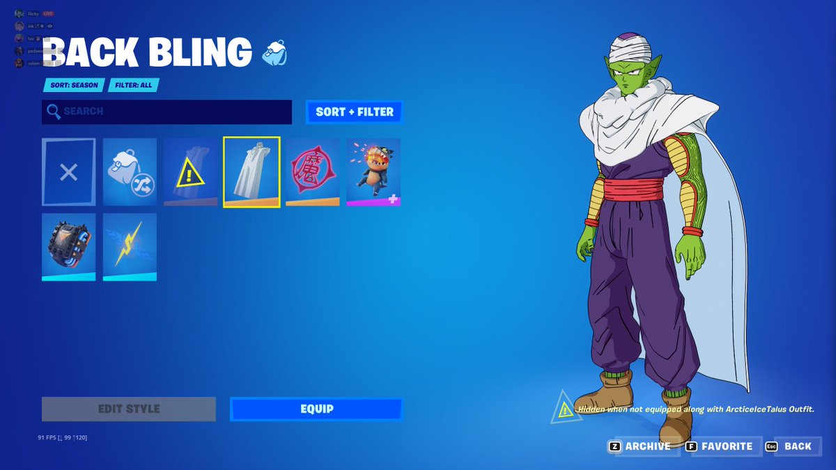 iFireMonkey on Twitter "Piccolo's Cape and Turban Backbling"