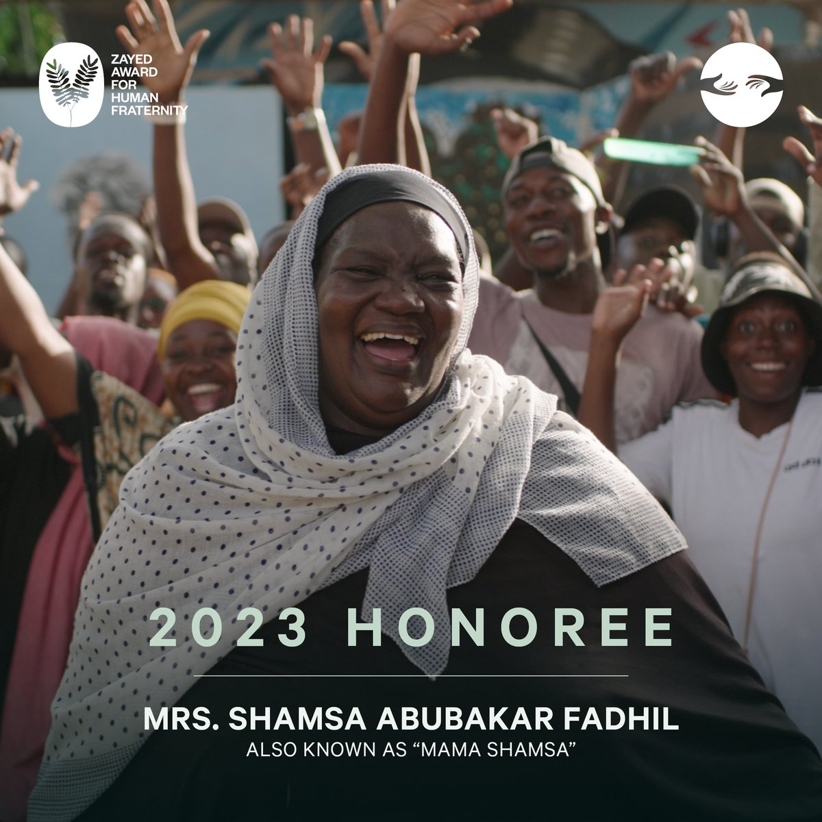 ZayedAward's tweet photo. Mrs. Shamsa Abubakar Fadhil also known as ‘Mama Shamsa’ is the recipient of the Zayed Award for Human Fraternity 2023, jointly with the Community of Sant'Egidio. https://t.co/ouPfMWPpgD
