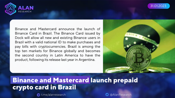 AlanResearch's tweet photo. 🌟NEWS: #Mastercard And Binance To Offer #Bitcoin, #Crypto Card In Brazil
Follow and RT @AlanResearch for latest #CryptoNews
#AlanResearch #NFT
https://t.co/2xADhHY0qw https://t.co/1WDsYzJ3Jm