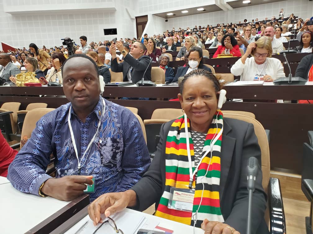 Cuban President Miguel Díaz-Canel yesterday inaugurated the International Pedagogy Congress 2023 in Havana with a conference on Science & Innovation Management. Hon. @MoPSEZim Minister Dr. E. Ndlovu is attending the meeting together with Zimbabwe's Ambassador to Cuba. @taundoro