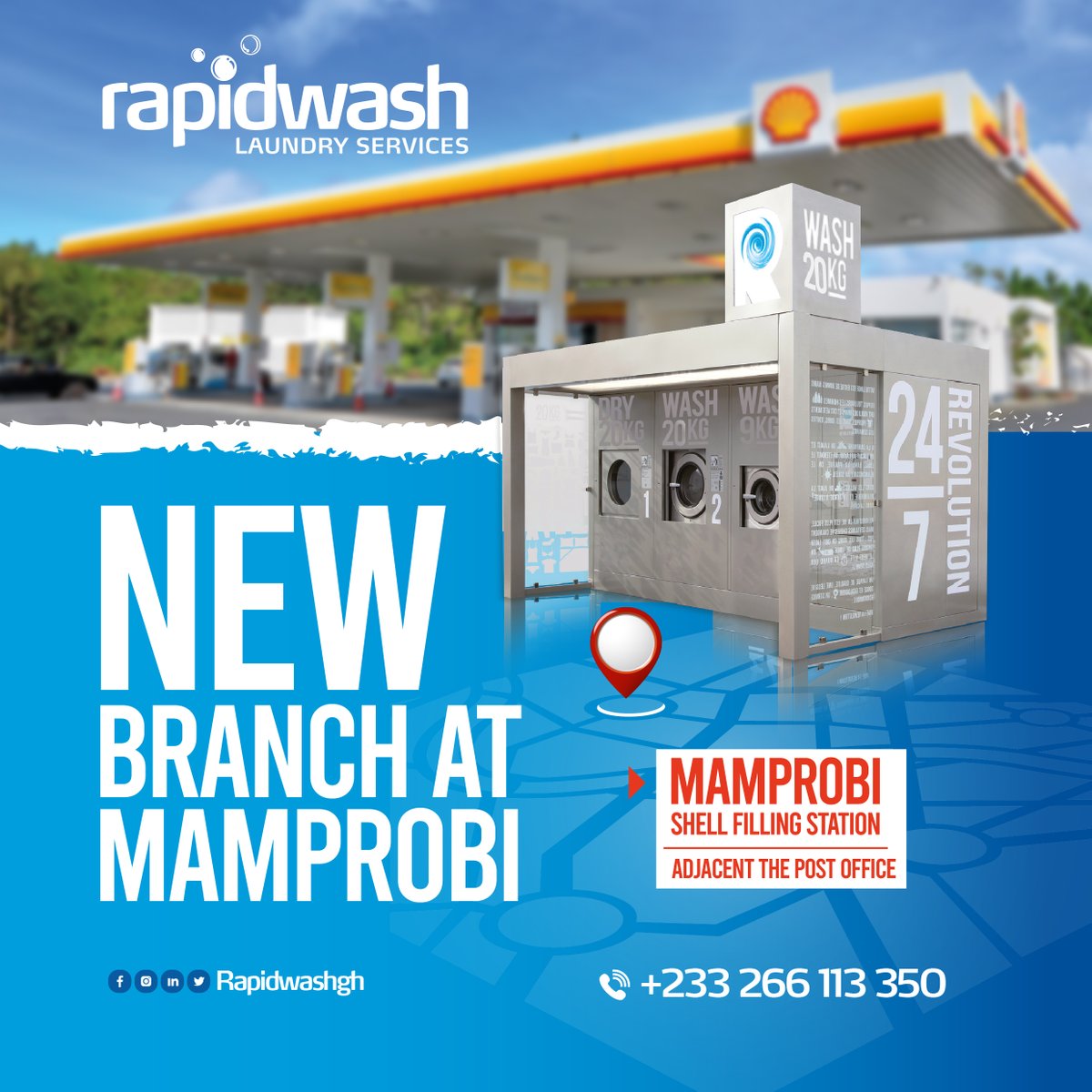 Rapidwashgh's tweet photo. Do you have limited or no time to do your laundry?
Do you live at Mamprobi or its environs?

Say no more!
Rapidwash is just around the corner to give your clothes that clean wash.

#washmoreworryless #laundryservice #Mamprobi #affordable #convenient #ghana #shellfillingstation https://t.co/w0AsIPE5ju