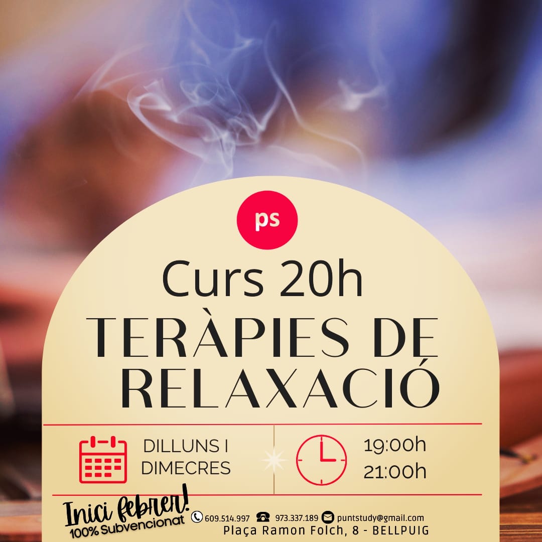 puntstudy's tweet photo. Aprèn a relaxar-te! ♻️
▪︎T’ensenyarem com cal respirar amb una respiració rítmica i pausada. 
▪︎Aprendràs a tenir consciència del cos i de la teva conducta postural. 
▪︎Sabràs com autogestionar la relaxació corporal, per evitar l’acumulació de tensió mental i física https://t.co/2Gg1kXh7uk
