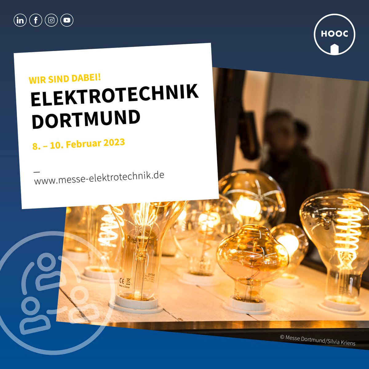 hooc_ag's tweet photo. Lust auf ... Elektrotechnik?
Besuch uns an der Fachmesse in Dortmund!
https://t.co/i88Lq1rDYE
#hooc #elektrotechnik #dortmund https://t.co/EOkK7iPJ4r