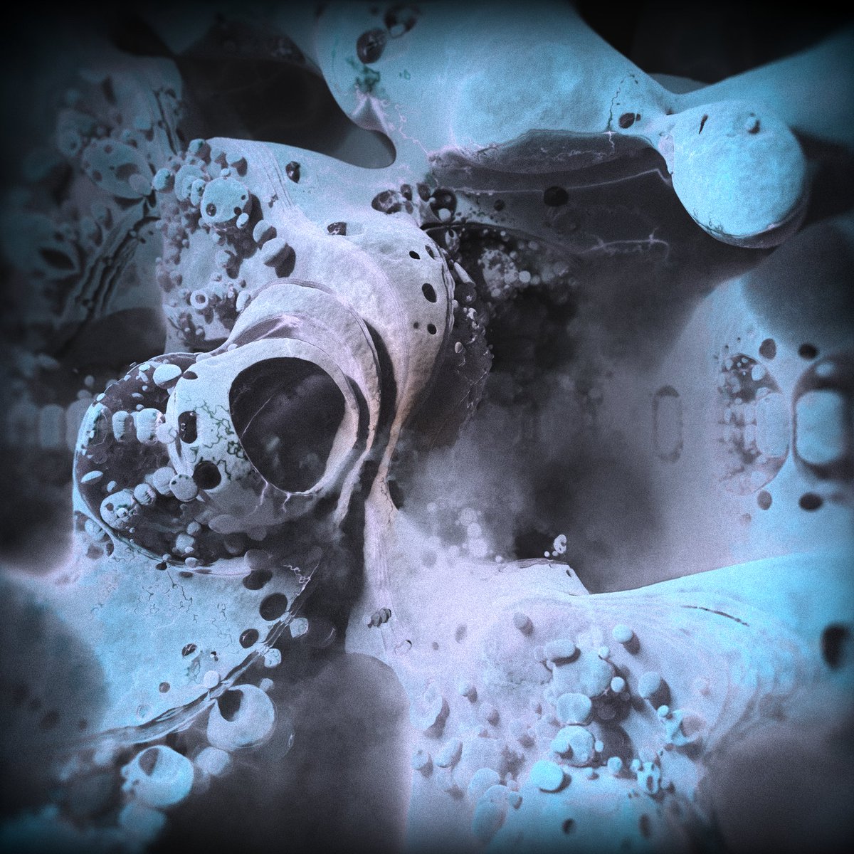 _monotau's tweet image. #genuary31 &quot;Remix one of your previous works&quot;

Ok, I&apos;m doing this wrong. With only two entries for #genuary, I decided to remix one of my previous fxhash releases.

So here is a brutalist take on &quot;Omega Point&quot;.
A peek into the dark, cold, and utilitarian world.

#genartclub #glsl