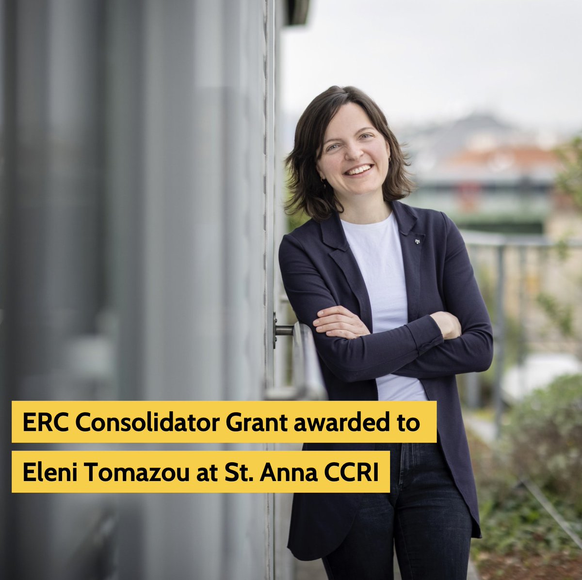 StAnna_CCRI's tweet image. 🏆We are proud to announce that Dr. Eleni Tomazou (@TomazouLab), PI @StAnna_CCRI, has been awarded a European Research Council (@ERC_Research) Consolidator Grant! Congratulations!🎉 PR (English): bit.ly/40iAg5a PR (German): bit.ly/3JsfOsA📷Harald Eisenberger