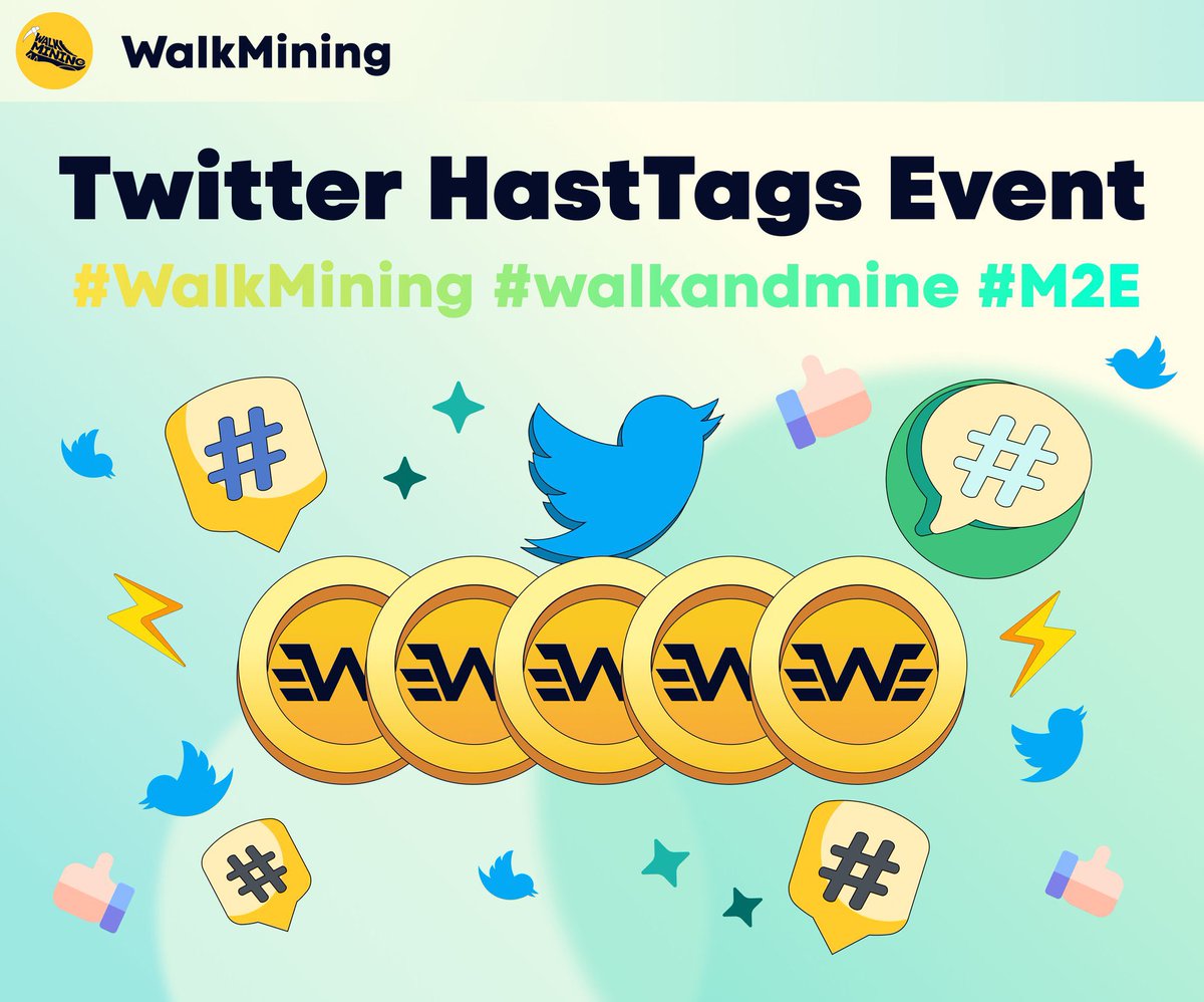 WalkMining's tweet image. 🏃🏻‍♀️ Weekly Workout Challenge Event

Join #WalkMining Workout #Challengeevent and get $WKG #airdrop ‼️

Include 
▪️ #WalkMining #walkandmine #M2E
▪️ 3 friends
▪️ Your invitation code
▪️ Screencapture of WalkMining
👉 Quote RT this tweet with the above info!
🎁 2 winners