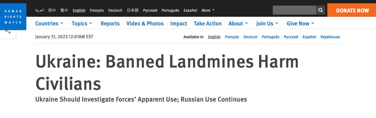 OstanniyCap's tweet photo. The so-called "human rights" organization Human Rights Watch once again played along with Russian propaganda and declared that it had found "thousands" of Ukrainian anti-personnel mines in the Kharkiv Region.

Oh, the Russian occupiers were dying... How so... https://t.co/G88MXOChpG