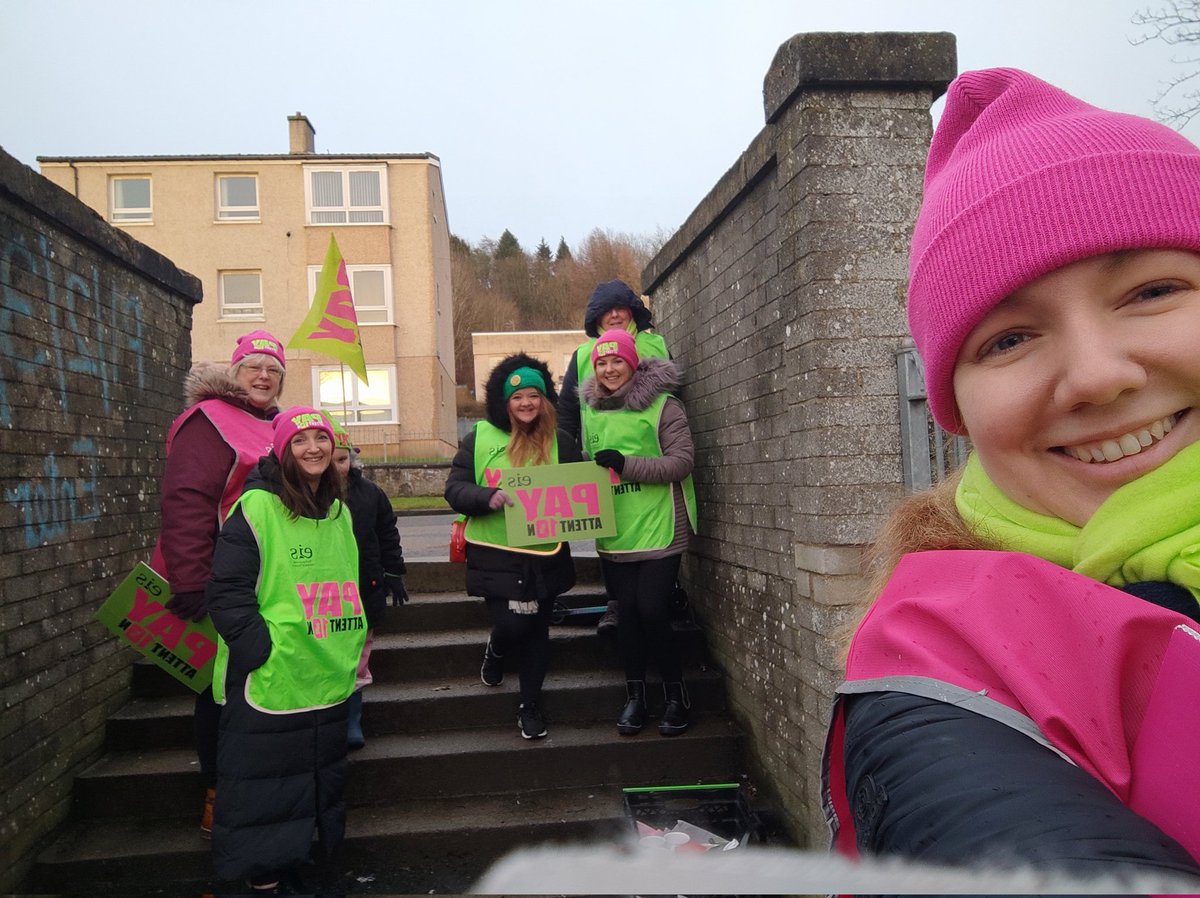 St.Columbas standing united for a fair pay for a fair days work! #payattent10n <a href="/eiswestlothian/">EIS West Lothian</a>