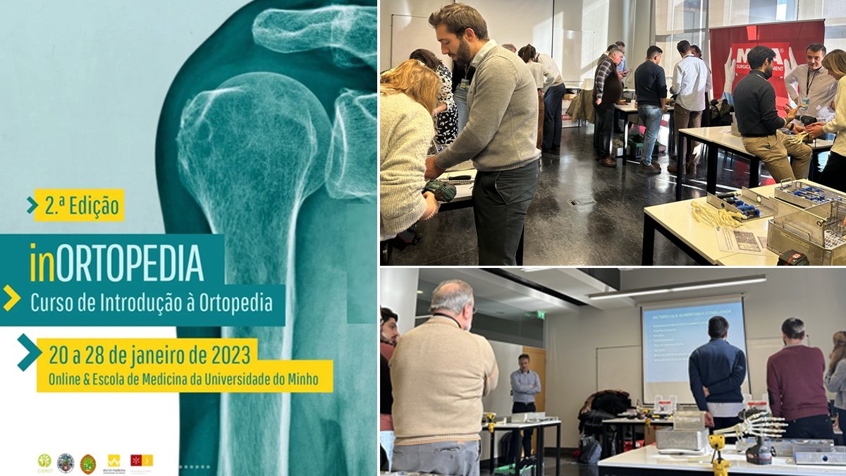 MBA_eu's tweet photo. 2ª Edición del curso InOrtopedia, en el que colaboramos. Sesiones teóricas y prácticas, desarrolladas en la facultad de Medicina de @UMinho_Oficial, en la que residentes de Portugal conocieron las principales técnicas y materiales utilizados en COT.
#orthofix #aap #CISPOT #SPOT https://t.co/oaSnlREGgL