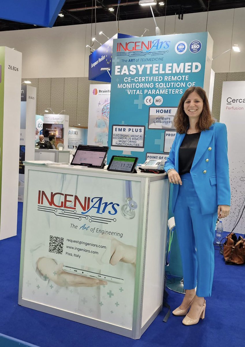 Silvia Panicacci is happy to welcome you today at our booth during this amazing @Arab_Health 2023 edition

📍EU Pavilion - Hall 6, Booth Z6.B22
Dubai World Trade Center

✉️Visit us or schedule a meeting by emailing at request@ingeniars.com

👉🏻ingeniars.com/in_product/eas…