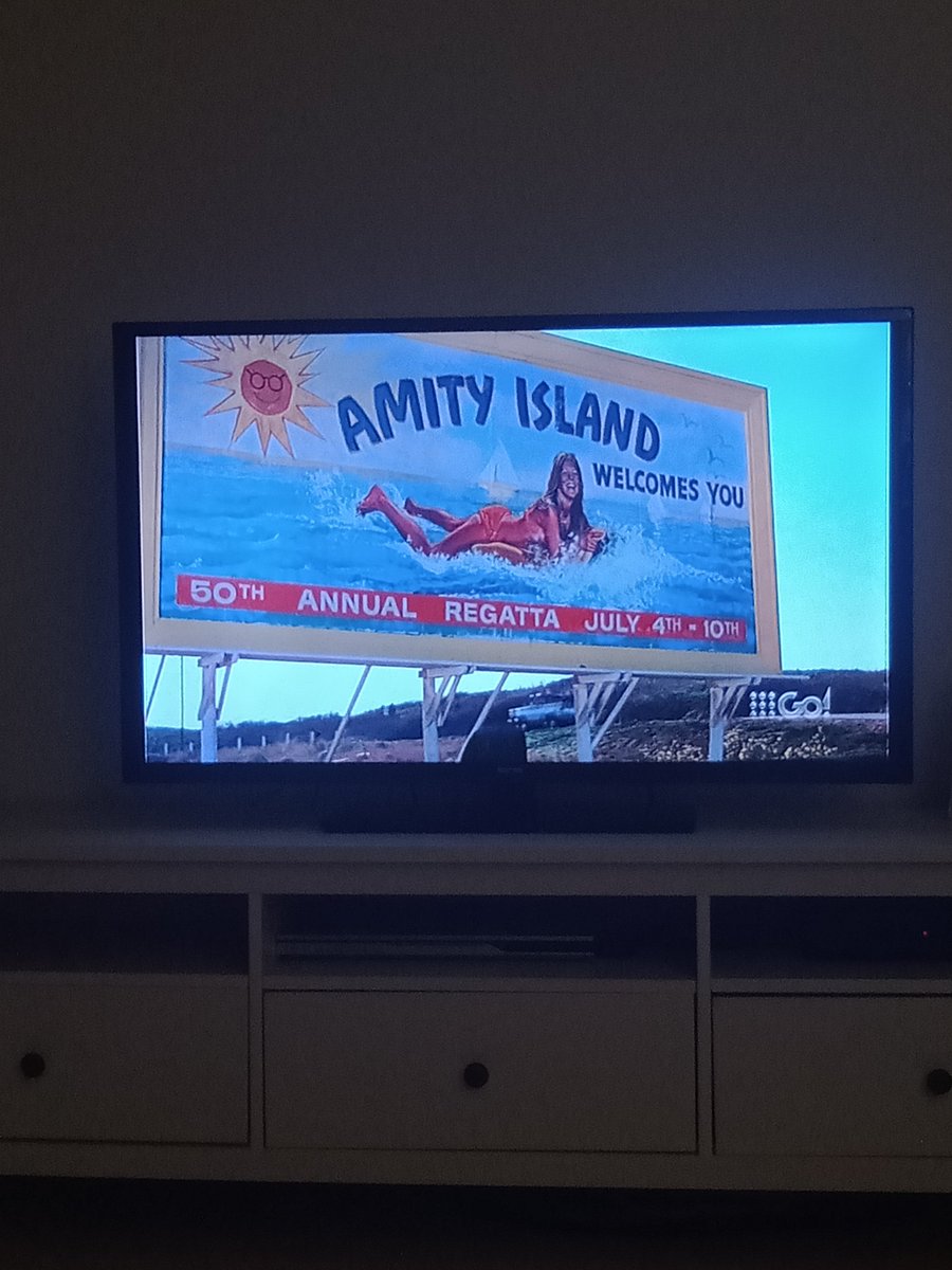 amity075's tweet photo. Just letting you all know the greatest film of all time is currently on. #Jaws #biggerboat #pippet https://t.co/fuVSo26fvB