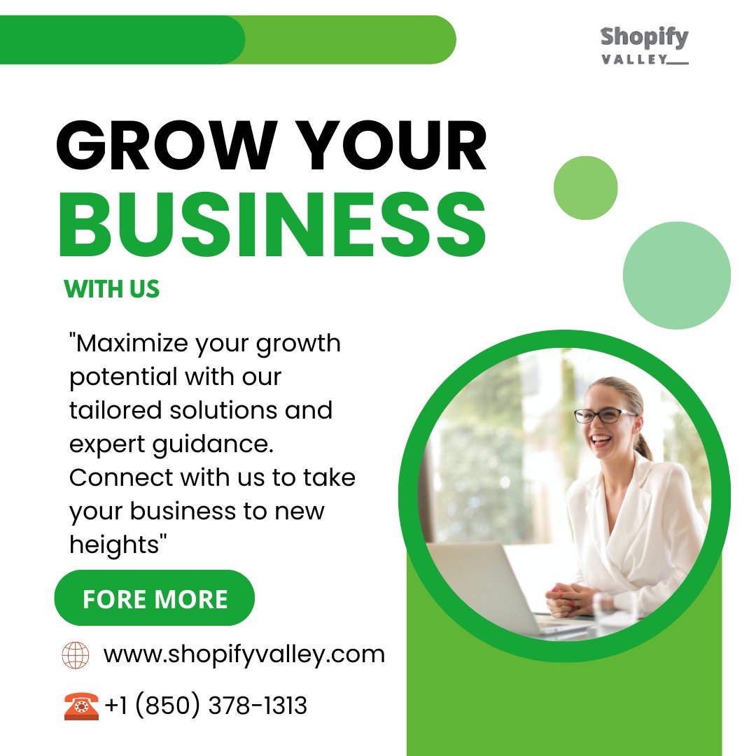 ShopifyValley's tweet photo. Growing your Shopify business can be a challenging task, but with the right tools and support, it can be a highly rewarding experience. Here are some ways that partnering with us can help you grow your Shopify business.
▶Visit: https://t.co/S9CLYGRCIv

#Shopify #dropshing https://t.co/B8RvcKN9h1