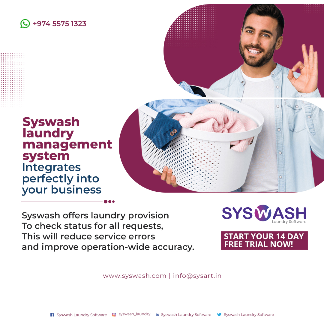 Syswash Laundry Software can help you see who your customers are and can help you handle your operation better.

Start your 14 day free trial now 😍
Contact Us For Free Demo 💻
Visit Now👇
syswash.net

WhatsApp👇
wa.me/message/527VGR…

#SyswashLaundry #syswash #POS