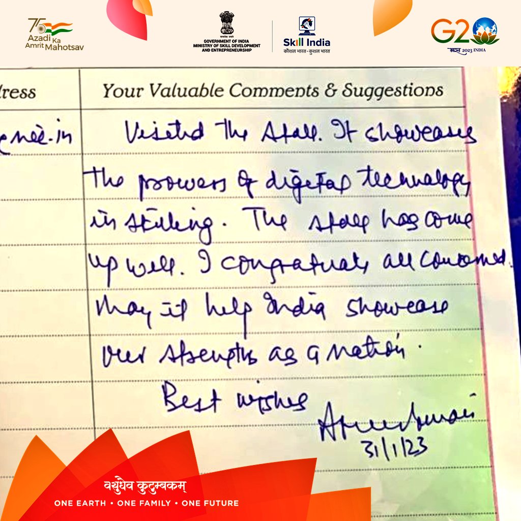 MSDESkillIndia's tweet image. Shri Atul Kumar Tiwari, Secretary @MSDESkillIndia visits the Skill India Digital pavilion at the #G20India meet being held in IIT Madras, Chennai.
#SkillIndia #G20 #SkillIndiaDigital
@g20org @iitmadras