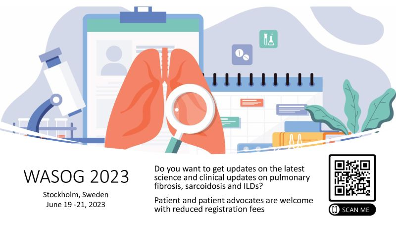 ildcare's tweet photo. Do you want the latest updates of sarcoidosis, pulmonary fibrosis and other ILD?
#WASOG2023 is pleased to invite patients and patient advocates to join us to learn about the latest advances and discoveries in #ILDs and interact with leading physicians and scientists worldwide. https://t.co/nesUuPXo4X