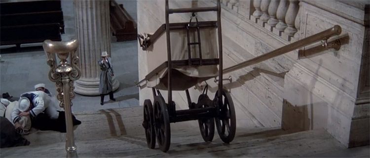cultugrafia's tweet photo. https://t.co/Q9a6e28fbV
Fotograma de la celebre escena de Los intocables de Elliot Ness (1987) de Brian de Palma.

Artículo: El detective y sus demonios. Historia de la novela y el cine negro. https://t.co/gUVGsZgqEG