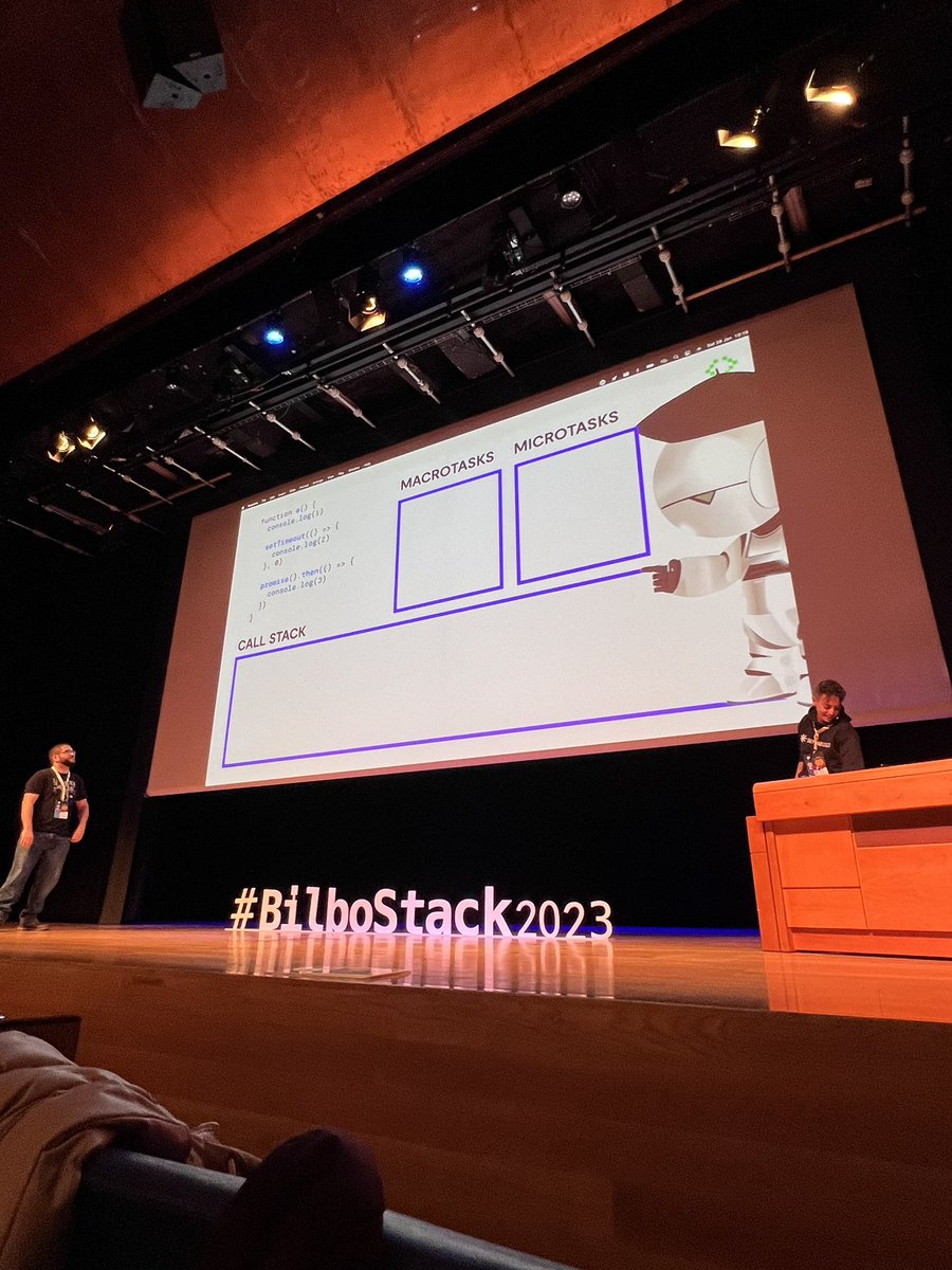 CodelyTV's tweet image. ¿Te perdiste la charla que dieron @ismanapa y @nuria_codes en la @BilboStack? 
¡Te hacemos un resumen!

⏳ La gran respuesta al sentido de la vida, el universo y la asincronía en JavaScript ⏳

[ HILO ] ⇩