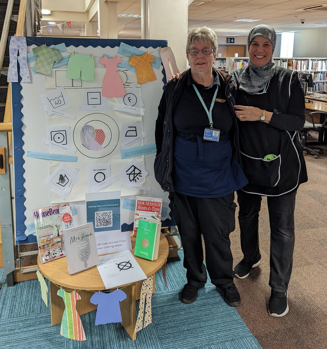BSDClrc's tweet photo. 🫧 Our wonderful cleaners introducing our cleaning display! Test your knowledge on clothing labels, take the quiz now 👉https://t.co/I76jnn79js https://t.co/bc9bTHTgbB