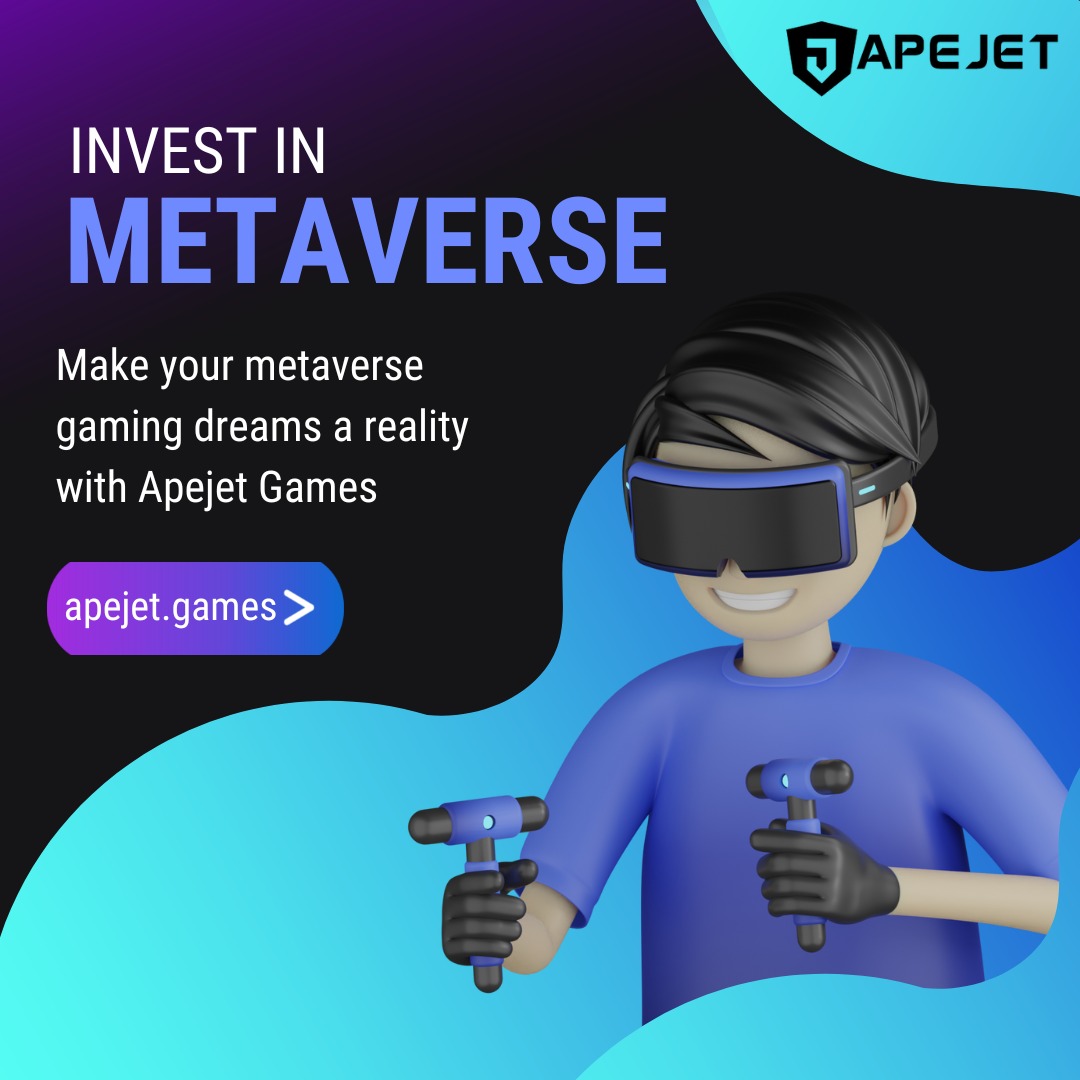 Apejetgames's tweet photo. Apejet Games brings your metaverse gaming dreams to life.
.
.
#metaversegaming #nft #defi #apejetgames #invest #decentralized https://t.co/wgE2AT7G9w