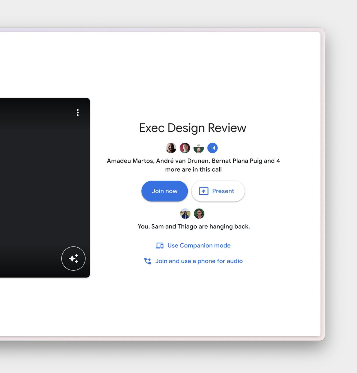 Google Meet but it shows who's waiting to join a meeting.
