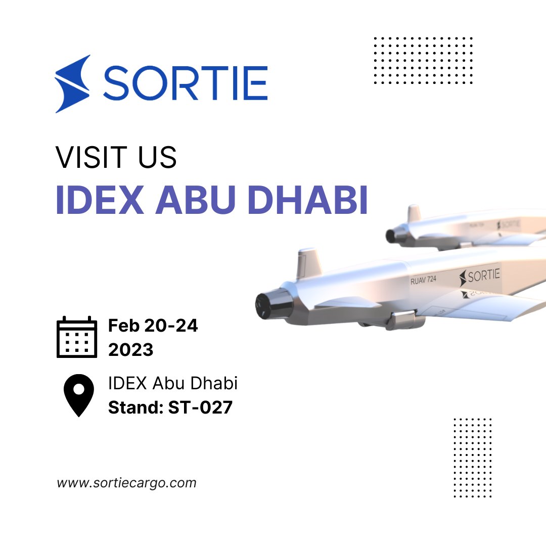 One of the most critical international exhibitions in the MENA region will start soon!
Sortie will also be at the IDEX fair and hold critical talks. We invite everyone to visit us and learn more about our products.
#abudhabi #fair #exhibition #idex #idex2023 #sortie #autonomous