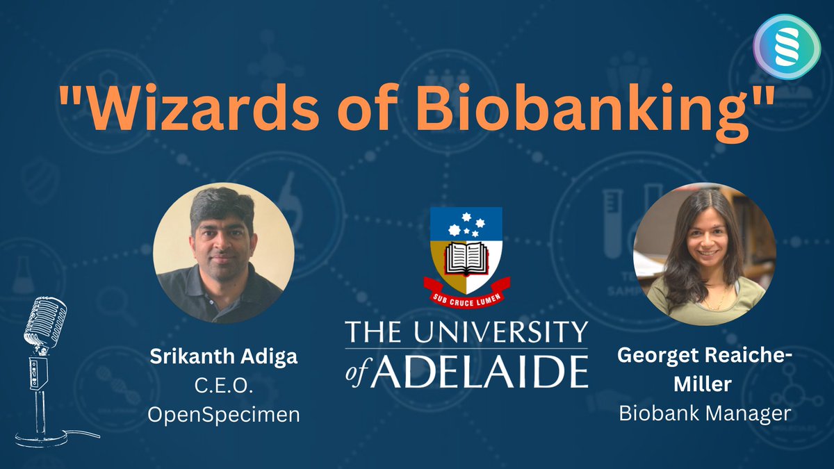#Podcast: Watch the next video from our podcast series, "Wizards of Biobanking". Dr. Georget Reaiche-Miller, Uni of Adelaide Biobank talks about various aspects of #biobanking &amp; her experience with OpenSpecimen. 
openspecimen.org/biobanking/pod… <a href="/UniofAdelaide/">Uni of Adelaide</a> #biorepository #biospecimen