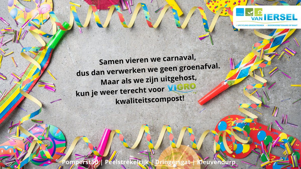 Onze locaties zijn van 18 februari tot en met 21 februari gesloten.
Vanaf woensdag 22 februari zijn wij weer volgens reguliere openingstijden geopend.