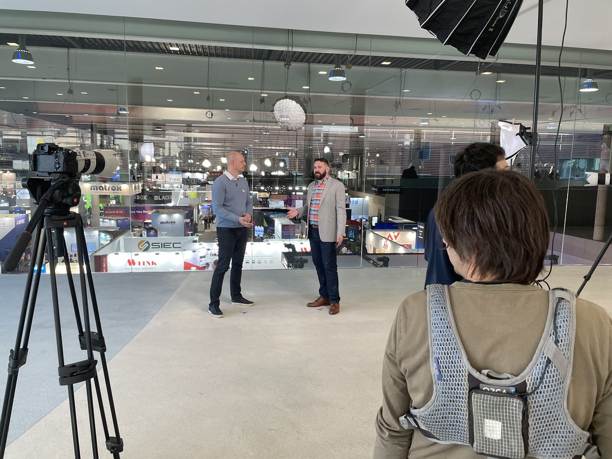 #ISE2023 Daniel Root  is about to start his interview with <a href="/olivervancamp/">Oliver Van Camp</a> from <a href="/Barco/">Barco</a>  Can’t wait to hear more about what they have in store for Integrated Systems Europe (ISE)

Check out the @Wainhouse_Rsrch website for the full interview!