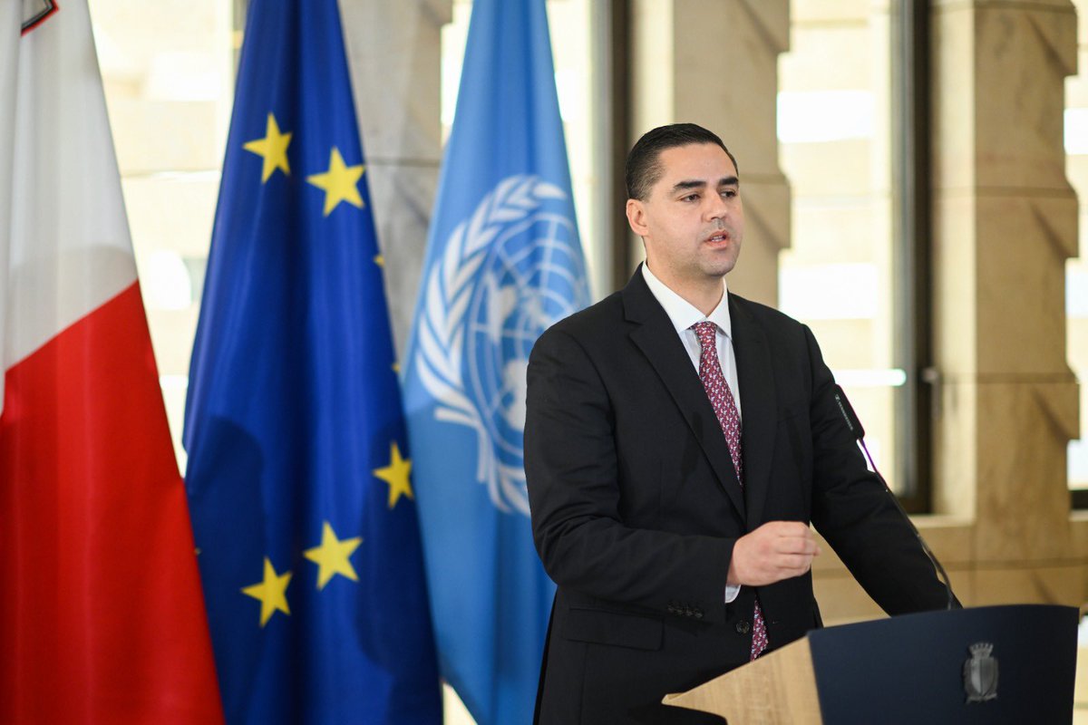 DeputyPMIanBorg's tweet photo. Launched #Malta's priorities &amp; programme of work for the #UNSC Presidency as of tomorrow 🇲🇹🇺🇳

We shall be holding debates on Children in Armed Conflict, the effect of sea-level rise to SIDS, the annual EU-UN briefing &amp; a debate about the 1st anniversary of RU invasion in UA. https://t.co/c2LUn5y2nn