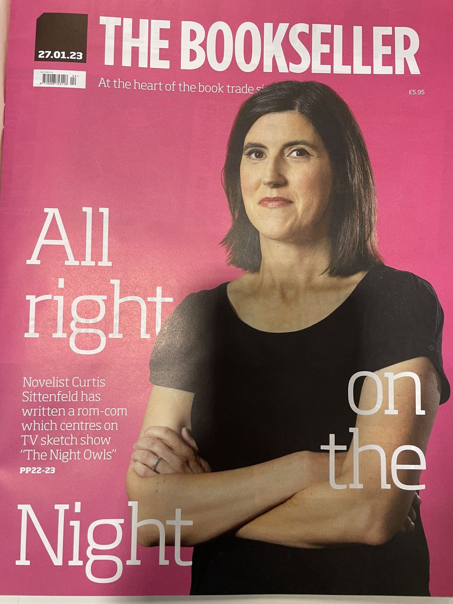 The wonderful @csittenfeld is our @thebookseller cover star in the current issue, talking to me about her latest book #RomanticComedy out 06.04.23, it’s an absolute tonic @DoubledayUK @TransworldBooks @Millsreid11