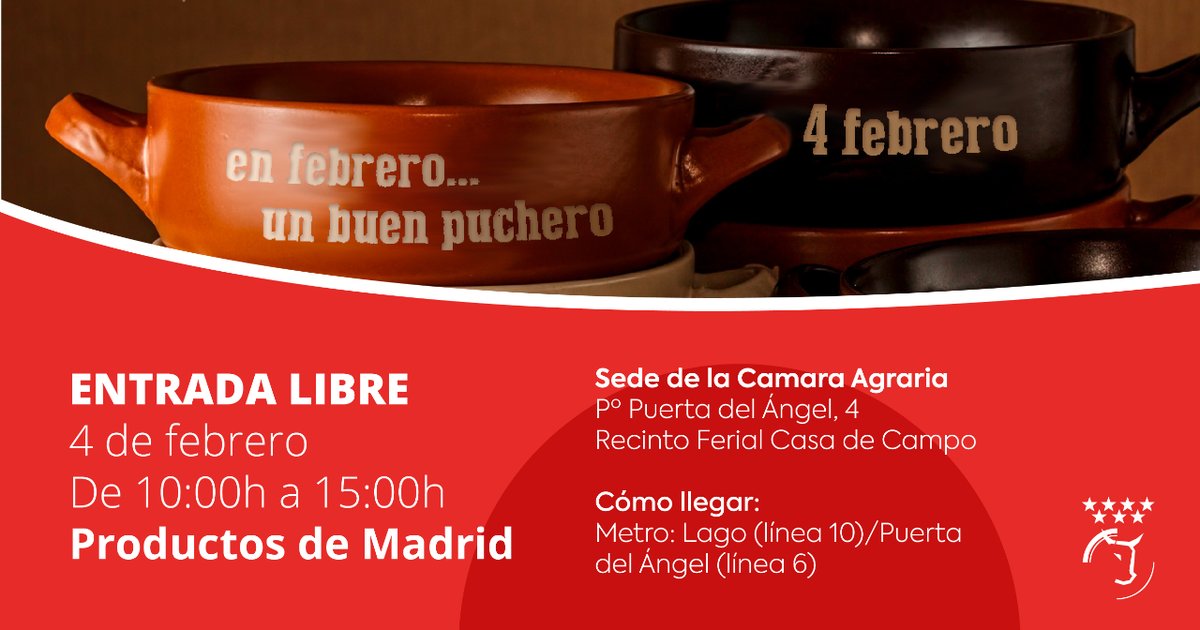 Este sábado 4 de febrero el nuevo Día de Mercado en la sede de la Cámara Agraria de la Comunidad de Madrid.🛍️Con participantes como Granja Colmenar, recuerda que de 10 a 15 horas tienes una cita. ¡A disfrutar, meatlover!😋

#carnesierradeguadarrama #diademercado #carnedemadrid