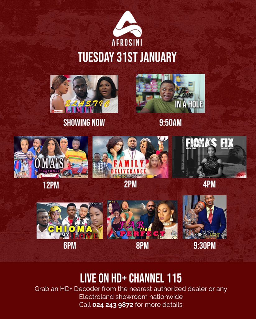 AfrosiniHD's tweet photo. Life is a movie that’s why you should watch #afrosini on hd+ ch 115 https://t.co/9QSiaCFbPH