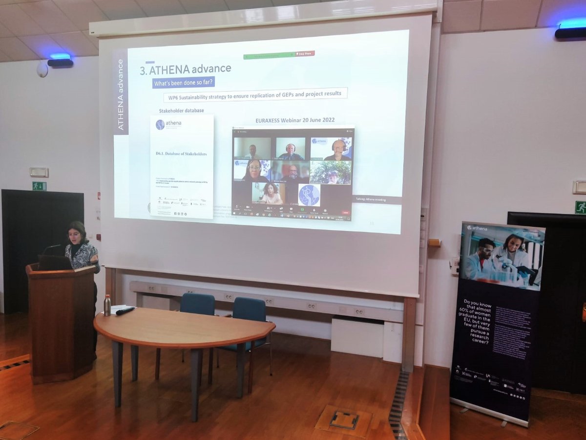 ATHENA_Equality's tweet photo. Are you interested in hearing about our experiences in implementing the #GEPs and organising events and trainings? 😉 

If so, watch the video recording of our MLW held at the @JSI_SLO! 👇
🎬 https://t.co/yyU8j3ZJwh https://t.co/h0fRQBOaL4