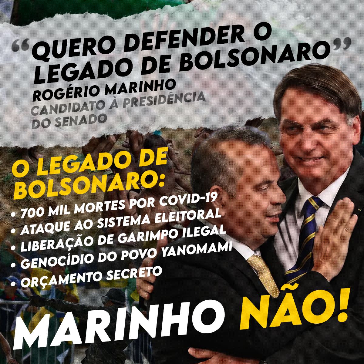desmentindobozo's tweet photo. Uma escolha muito fácil:
MARINHO NÃO https://t.co/YvcLutN1yg