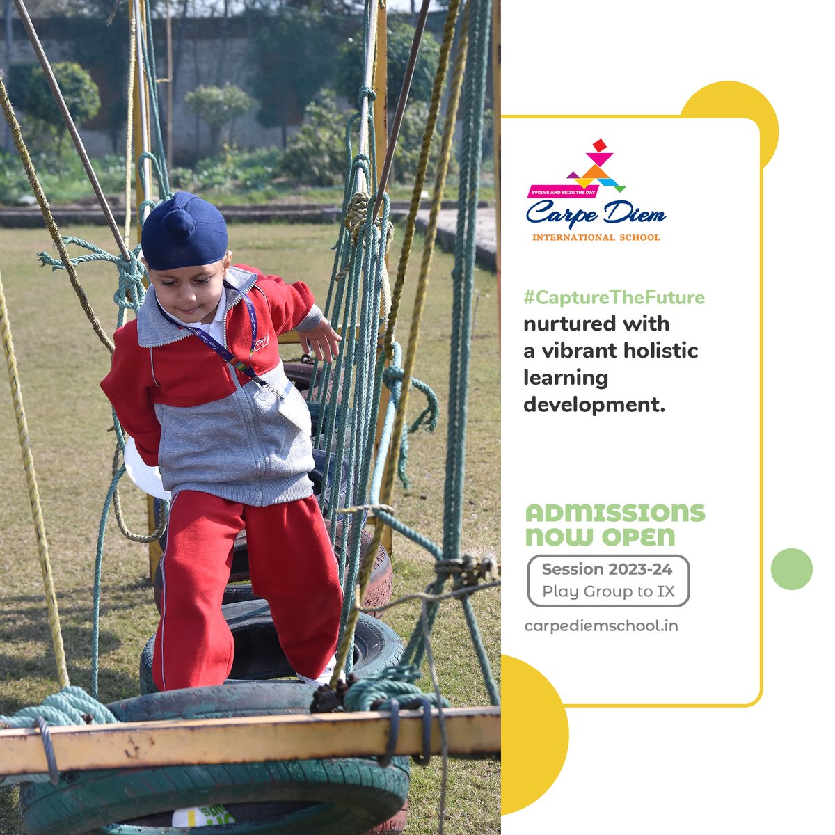 SchoolCarpeDiem's tweet image. We believe in providing a safe and nurturing environment that encourages the holistic development of each child.

Admissions Now Open
Session 2023-24
Play Group to IX

#StriveToEnhance #CaptureTheFuture #CarpeDiemInternationalSchool #CBSESchoolInRajpura #Education #School