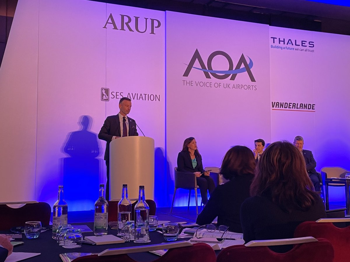 RegionalGateway's tweet photo. "Regional airports are outperforming larger hubs primarily due to recovery being led by leisure traffic.”

@ACI_EUROPE  Director General @OJankovec opens @AOA_UK conference with a session on the road to recovery.

#aviation #airports #AOAConf23x https://t.co/rXNkF96XF1