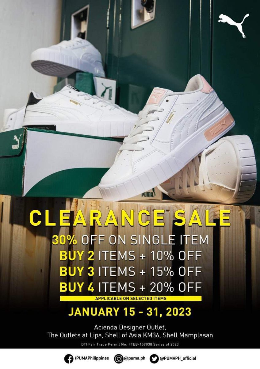 djalice1075's tweet photo. Looking back at the year that was… January 🤣 What a start to 2023!

To close out the month, here’s a deal to love from @PUMAPH_official!

Get 30% discount on a single item + additional discount when you buy more.

#PumaPh #PumaPhilippines #CougarAthleticTrends #CATInc https://t.co/B9HyUtagTh