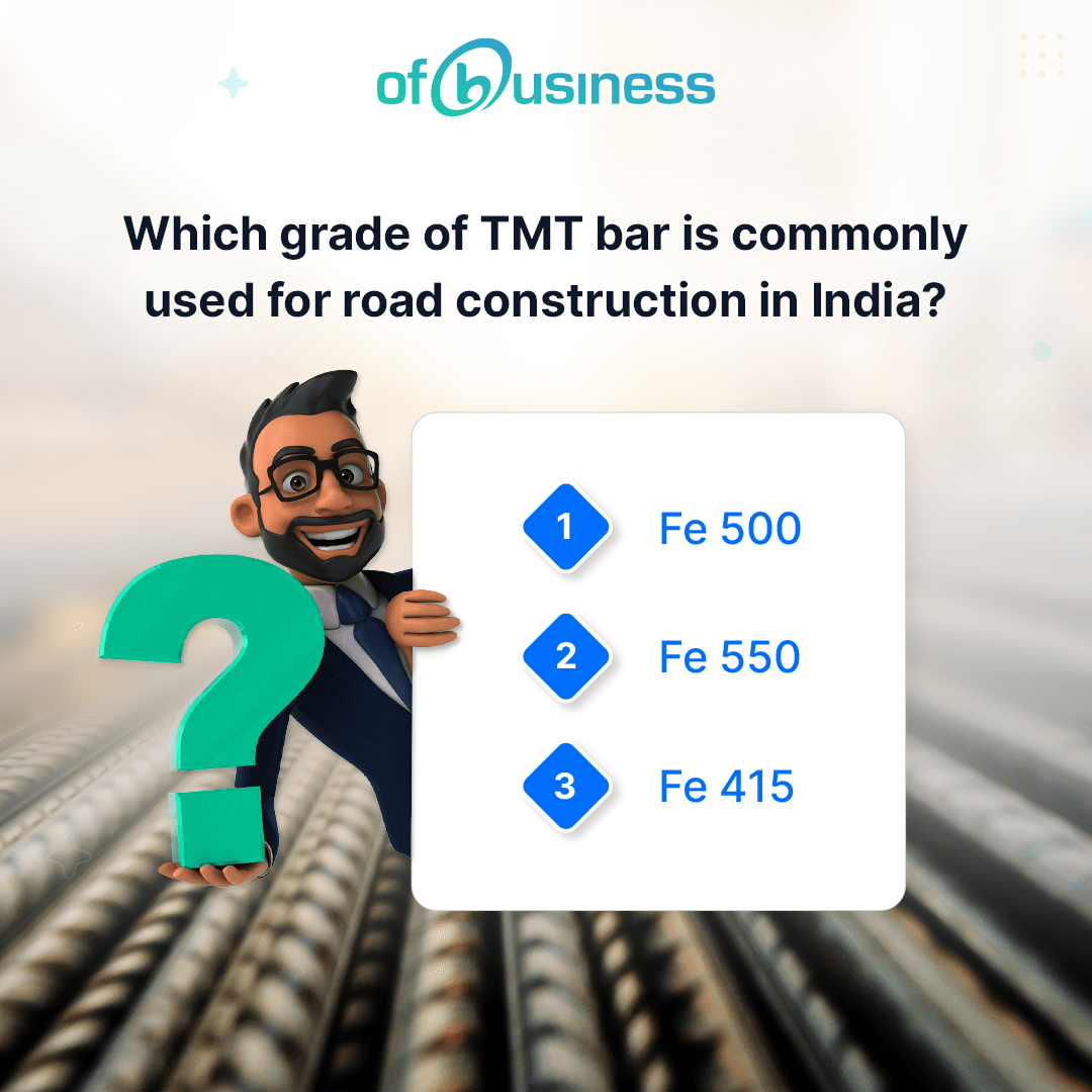 ofbusiness_com's tweet photo. Several grades of #TMTbars are used in the #construction on the basis of their strength and other properties. 
Submit your responses in the comments below 

#BestTMT #buildingmaterials #contractorservices #fe500  #JSWSTEEL #TataSteel #contractor https://t.co/I9bnA9eHnx