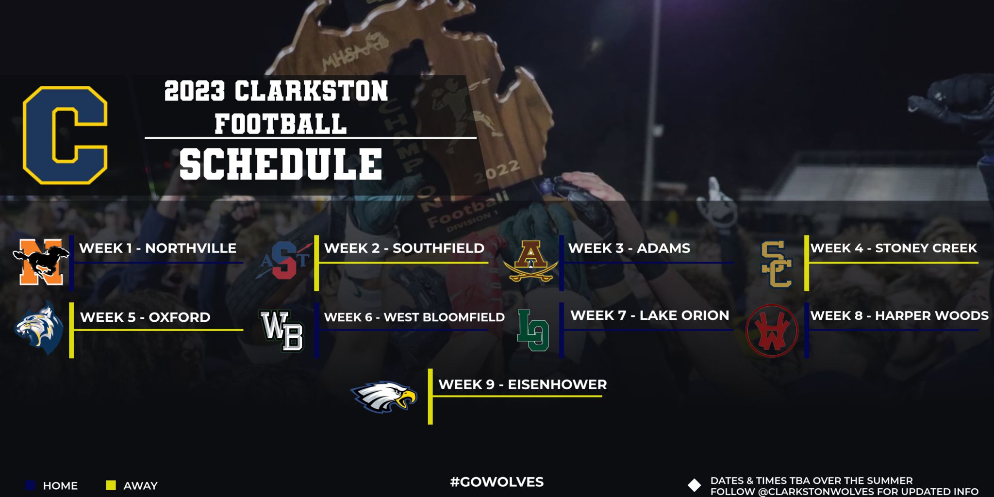 Clarkston Wolves Football on Twitter "Your 2023 varsity football