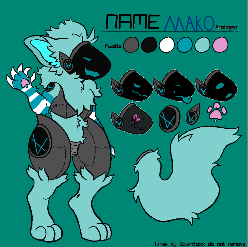 MakoVibes's tweet photo. #furryartwork I just made my first ref sheet for Mako Im proud on how it turned out but i didint draw the lines it was a base by solarrfoxx https://t.co/UOtKOz1s4w