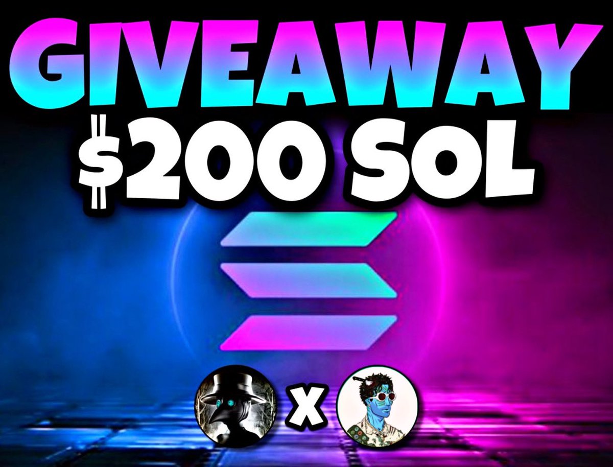 💸🎁 INSANE GIVEAWAY 🎁 💸

🥇$200 #SOL 

1️⃣ Follow <a href="/0xJK7/">JҜ7</a> <a href="/crypto_stickers/">CRYPTO-STICKERS</a> 

2️⃣ Like, RT &amp; Tag 2 Friends👥 (more tags more chances)

⏰FA$TTTT 

🚀 #NFTs #Solana #BTC   #NFTGiveaway #SolanaNFTs #NFTCommunity 🚀