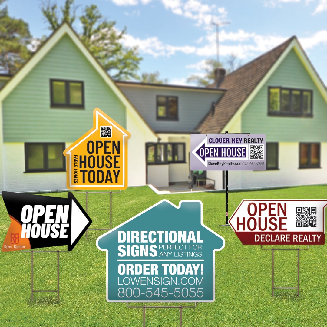 LowenSign's tweet image. Take advantage of cut-to-shape directional signs!

Order your signage today at lowensign.com or call 1-800-545-5505 to speak with a customer representative.

#realestate #realesestatesigns #agent #realestatelife #realestateagent #broker #brokerager #Realtors