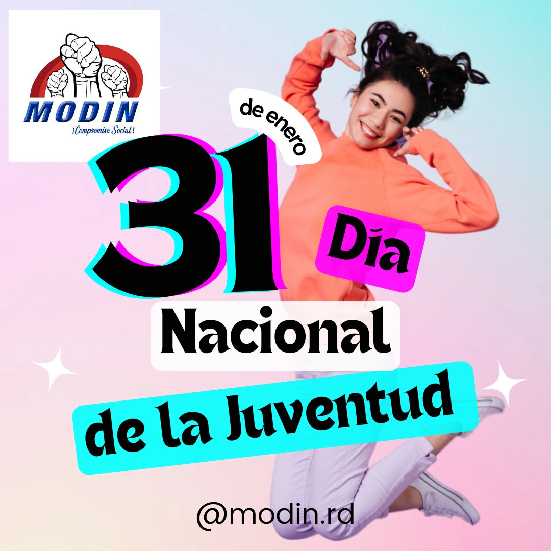 MovimientoModin's tweet image. Feliz Día Nacional de la Juventud, les desea el Movimiento Social por la Diversidad y la Inclusión - MODIN.
#Modin
#MovimientoSocialRD
#PorlaDiversidad
#PorlaInclusion
#JoseEmilioDeJesus 
#HombreInclusion