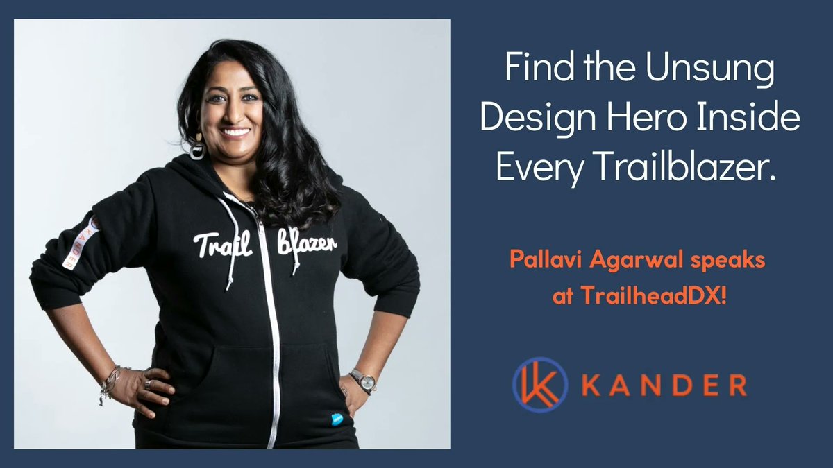 KanderConsult's tweet image. TrailheadDX is bigger and better than ever! Including @PalluAgs speaking on: Find the Unsung Design Hero Inside Every Trailblazer. An incredible lineup of speakers, including some of the most influential names in the Salesforce world.

#salesforce #TDX23 #salesforcedesign