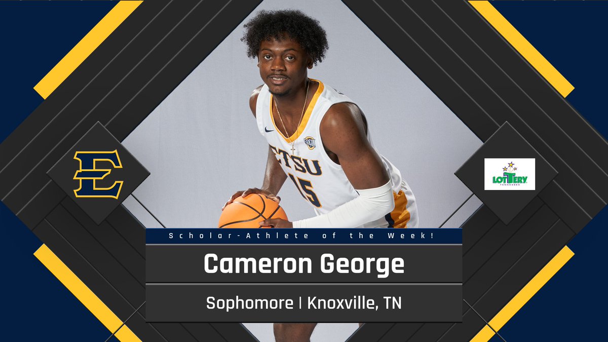 𝗧𝗲𝗻𝗻𝗲𝘀𝘀𝗲𝗲 𝗟𝗼𝘁𝘁𝗲𝗿𝘆 𝗦𝗰𝗵𝗼𝗹𝗮𝗿 𝗔𝘁𝗵𝗹𝗲𝘁𝗲

🔹 Cameron George
🔹 Sophomore
🔹 Knoxville, Tenn.
🔹 Major: Sport Management
🔹 <a href="/ETSU_MBB/">ETSU Men's Basketball</a> 

📰: etsubucs.com/athletics/aotw/

#ETSUTough | <a href="/TNLottery/">Tennessee Lottery</a>