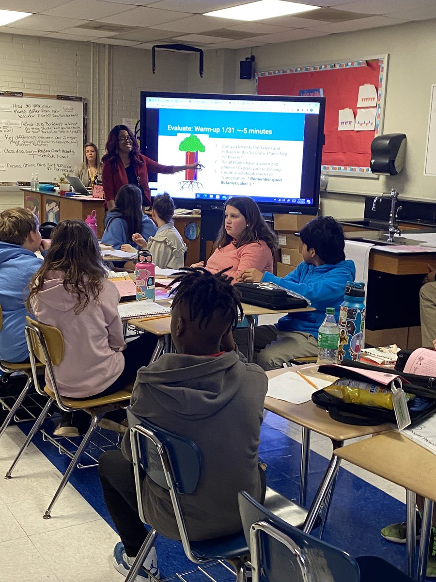 “Rockin’ it like Botanists!” What awesome teaching strategies we saw today @smfalcons in Ms Lyle’s 6th grade science class. Excellent questioning and high engagement! Thank you for welcoming us! #rocksolid @RockHillSchools