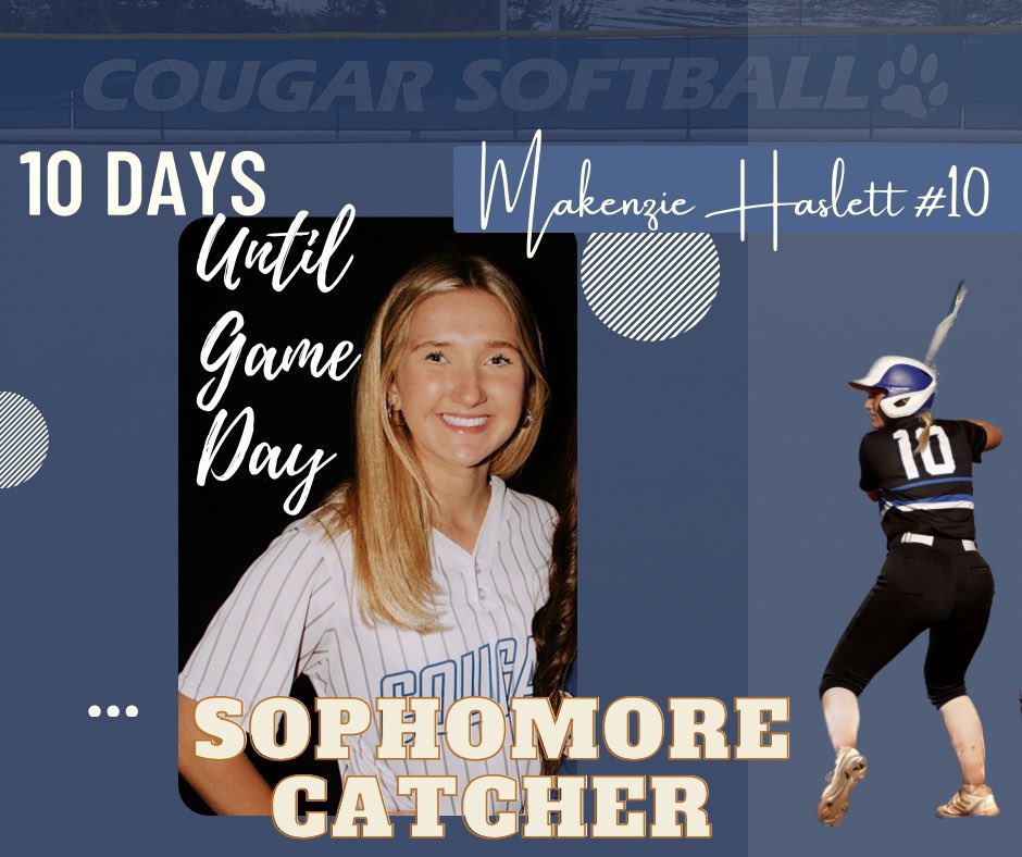 🚨Introducing, #10 Makenzie Haslett! Kenzie is a sophomore catcher! #RollCougs 🐾